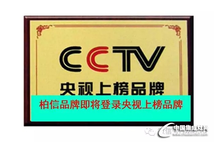 柏信即將登錄央視上榜品牌，走向成功之路