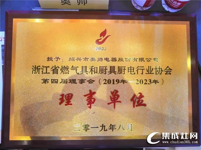 奧帥集成灶榮獲2019年度行業(yè)裝置發(fā)明獎！為行業(yè)的和諧發(fā)展做出了重大貢獻