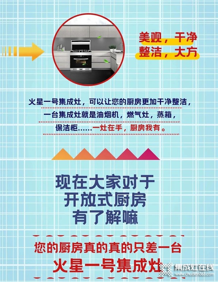 你家的開放式廚房，就差一臺火星一號集成灶啦